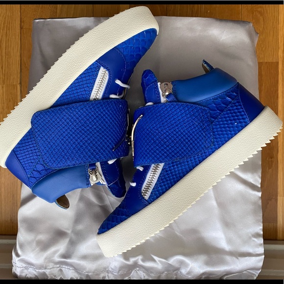 Giuseppe Zanotti mid python blue logo strap - Picture 3 of 8